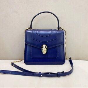 Bvlgari  Leather Serpenti Forever Chain Shoulder bag | crossbody bag |  handbag